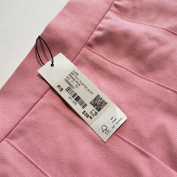 New With Tags Garage Brittany Pleated Skirt Prism Pink Size Small - Picture 3 of 8